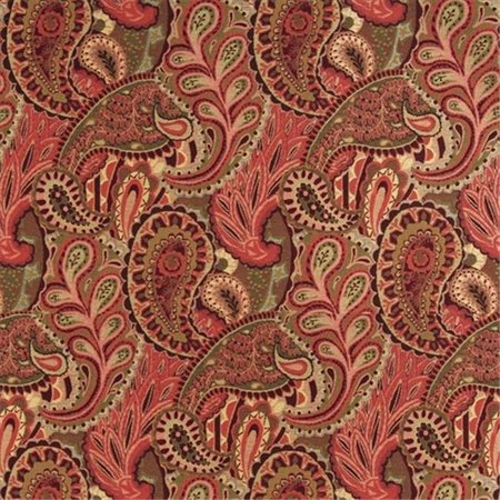 DESIGNER FABRICS Designer Fabrics K0024B 54 in. Wide Burgundy; Green And Red; Abstract Paisley Contemporary Upholstery Fabric K0024B